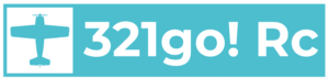 321GO! RC aviation logo with teal airplane icon and bold Montserrat lettering